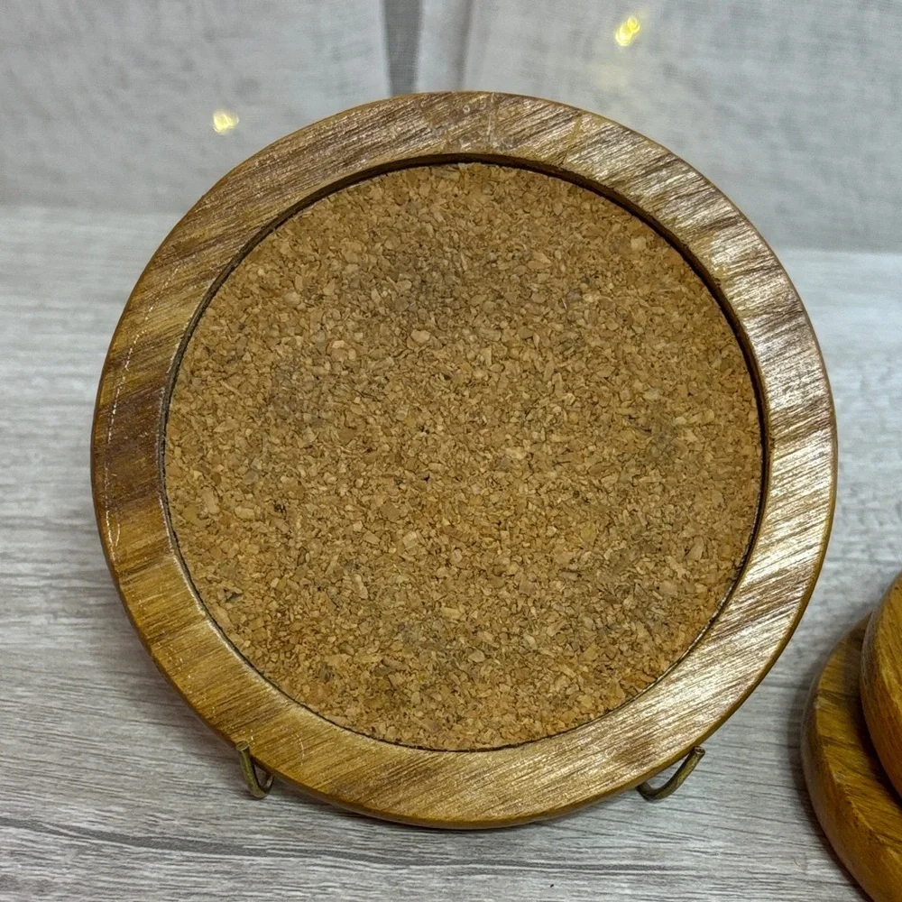 Elegant Brown Wooden Coasters